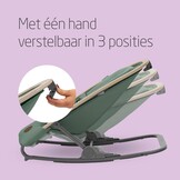 Maxi-Cosi Kori 2-in-1 Baby wipstoel met Speelgoedboog, 0-2 jaar, tot 15 kg, Baby Bouncer, 3 Ligstanden met één Hand, Easy-in Harnas, Lichtgewicht en Compact, 2 Speeltjes, Eco Care, Beyond Green