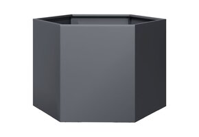 Zeshoekige plantenbak van staal - 69x60x45 cm antraciet (46% korting)