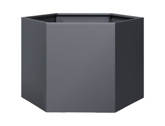 vidaXL Plantenbak zeshoek 69x60x45 cm staal antracietkleurig