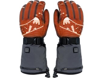 Minthouz Oplaadbare verwarmde handschoenen, 5V 5000mAh elektrisch verwarmde handschoen voor mannen en vrouwen, winddicht en touchscreen 3 niveaus temperatuur batterij aangedreven thermische handschoen