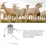 Handmatige Geitenmelkmachine 2L RVS - Draagbaar & Moeitebesparend | 34% Korting