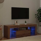 vidaXL Tv-meubel met LED 120x36,5x40 cm bewerkt hout artisanaal eiken