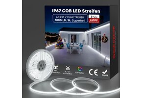 COB LED Strip 3m Koud Wit - 42% Korting