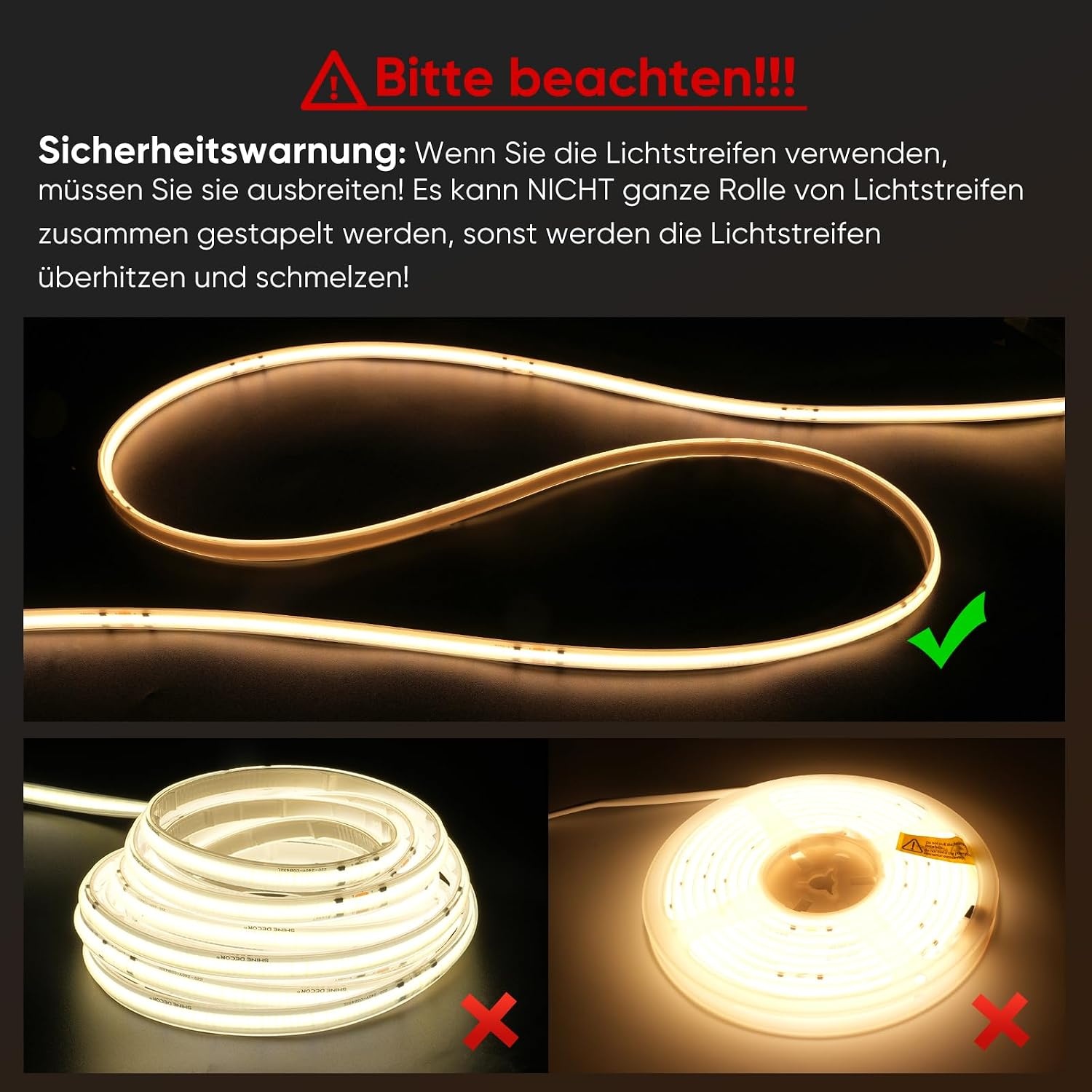 COB LED Strip 3m Koud Wit 6500K IP67 Waterdicht - 56% Korting