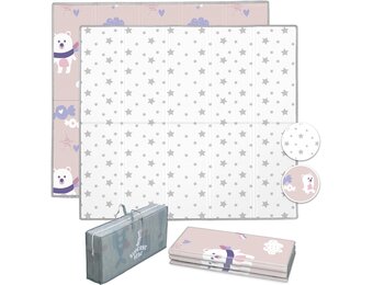Baby Play Mat 180x200x1.5cm XXL Baby Gym Play Mat - Play Mat Baby - Baby Foam Mat - Reversible Foldable Foam Floor Mat - Baby Play Rug - Birth Gift - Crawling Mat Baby - Tummy Time