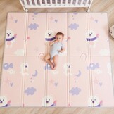 XXL Baby Speelmat 180x200cm - Dik Schuim, Omkeerbaar & Opvouwbaar