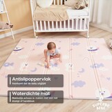 XXL Baby Speelmat 180x200cm - Dik Schuim, Omkeerbaar & Opvouwbaar