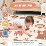 Baby Play Mat 180x200x1.5cm XXL Baby Gym Play Mat - Play Mat Baby - Baby Foam Mat - Reversible Foldable Foam Floor Mat - Baby Play Rug - Birth Gift - Crawling Mat Baby - Tummy Time