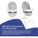 Maaltijdkit voor Baby Hug 4-in-1: Eetblad & Beschermhoes (Wit)