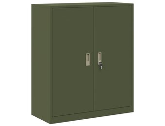 vidaXL Opbergkast Olijf Groen 90 x 40 x 105 cm Koudgewalst Staal
