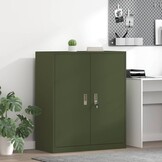 vidaXL Opbergkast Olijf Groen 90 x 40 x 105 cm Koudgewalst Staal
