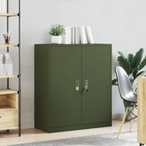 vidaXL Opbergkast Olijf Groen 90 x 40 x 105 cm Koudgewalst Staal