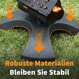 Diivoo Mini Turbo oscillerende gazonsproeier, 16 sproeiers, tuinsproeier met snelaansluiting en grote basis, watersproeier instelbare breedte, bereik en debiet, grijs