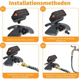 Diivoo Mini Turbo oscillerende gazonsproeier, 16 sproeiers, tuinsproeier met snelaansluiting en grote basis, watersproeier instelbare breedte, bereik en debiet, grijs