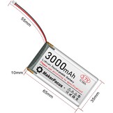 2x Oplaadbare LiPo Batterij 3,7V 3000mAh met Bescherming - 40% Korting