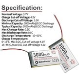2x Oplaadbare 3000mAh Batterijen voor ESP32 - 3,7V LiPo met Bescherming - 54% Korting!