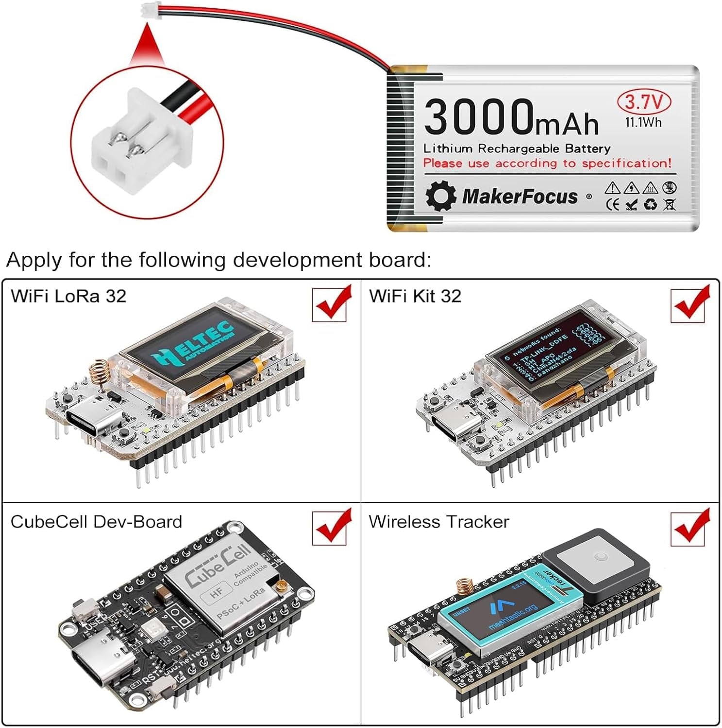 2x Oplaadbare 3000mAh Batterijen voor ESP32 - 3,7V LiPo met Bescherming - 54% Korting!