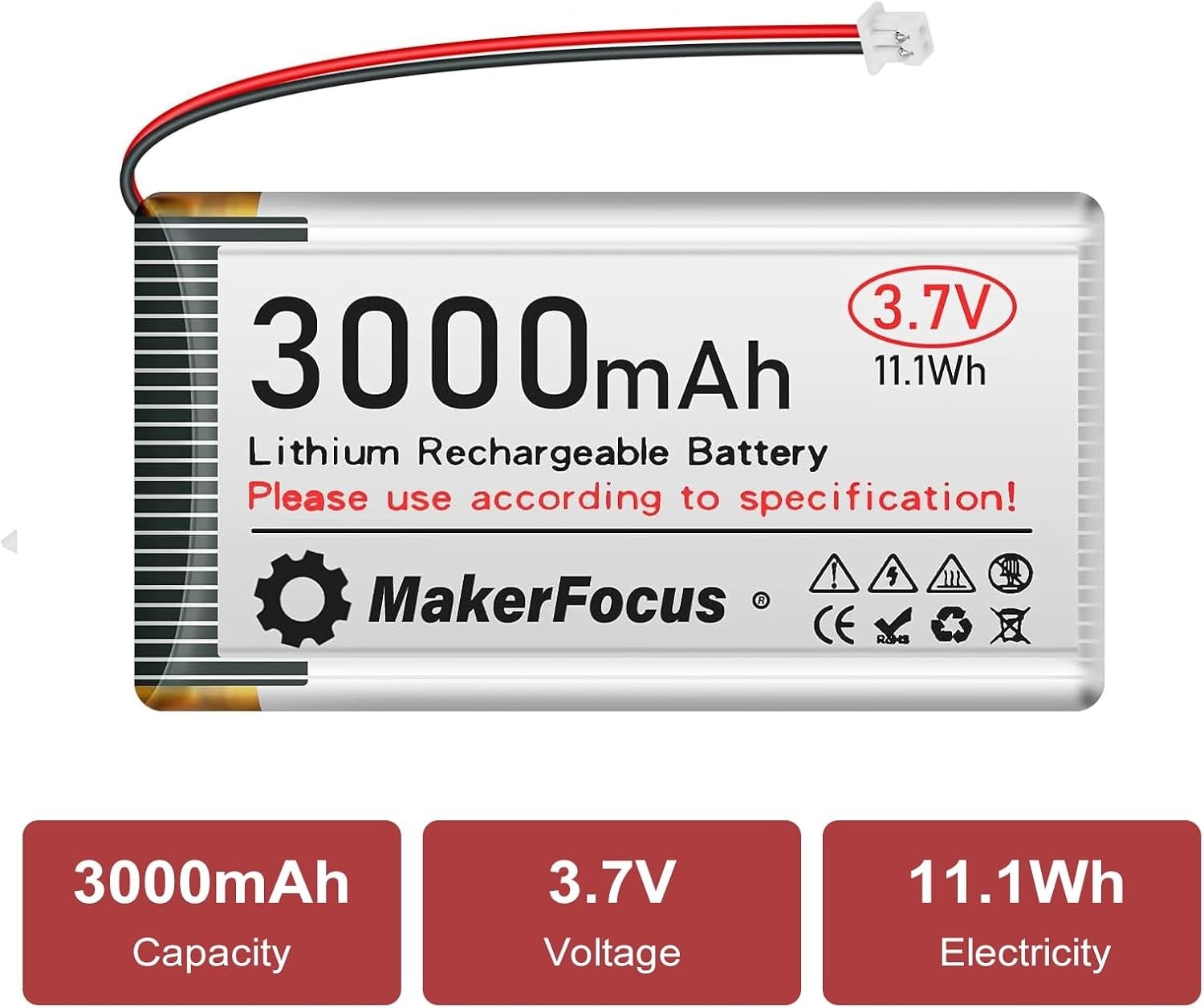 2x Oplaadbare 3000mAh Batterijen voor ESP32 - 3,7V LiPo met Bescherming - 54% Korting!