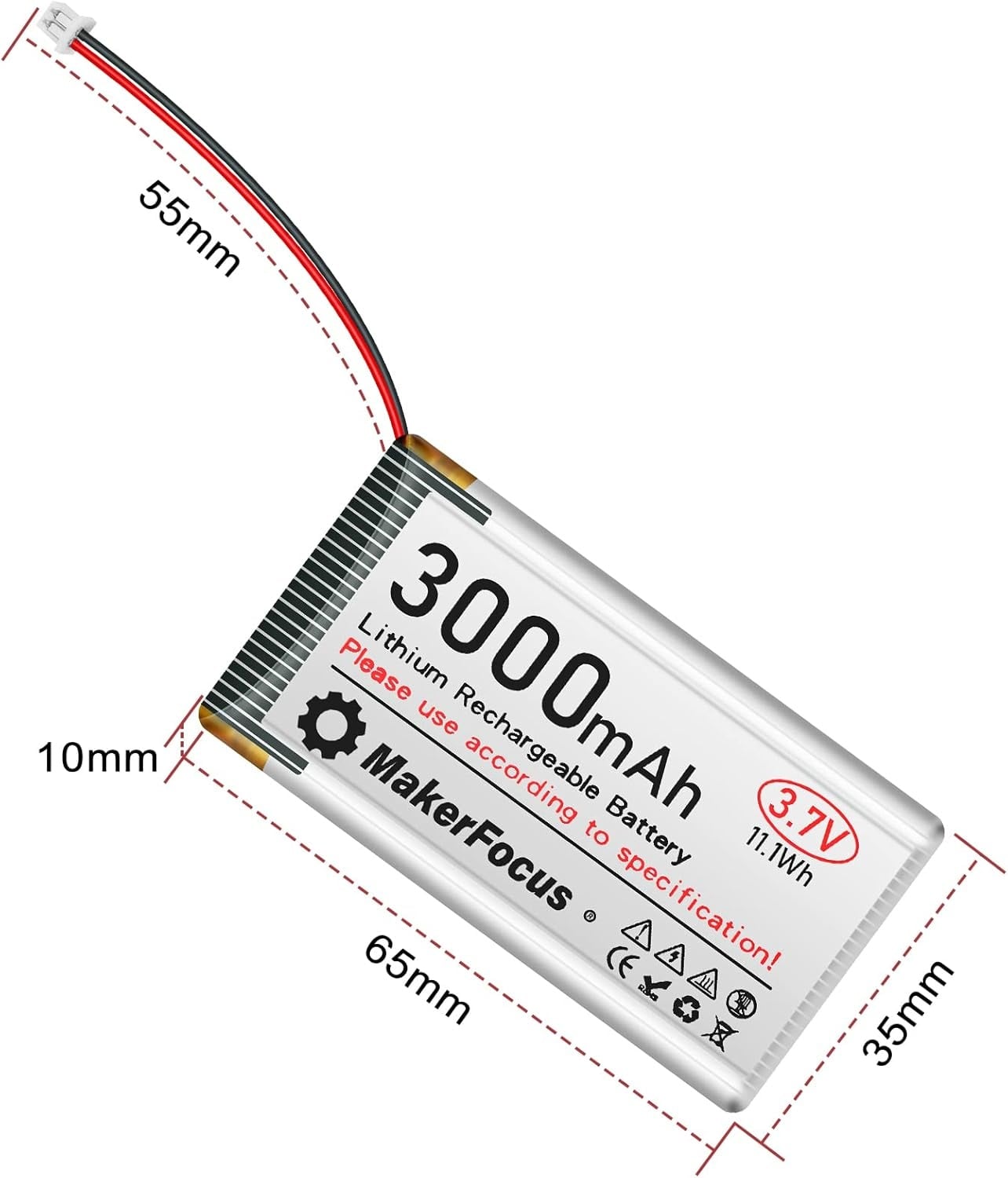 2x Oplaadbare 3000mAh Batterijen voor ESP32 - 3,7V LiPo met Bescherming - 54% Korting!