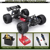 HAIBOXING Op afstand bestuurbare auto, 1/18 RC Car Hailstorm, 4WD All Terrain High Speed Racing Auto 36 kmh, 2,4 GHz RC Truck 4X4 Offroad waterdicht elektrisch aangedreven