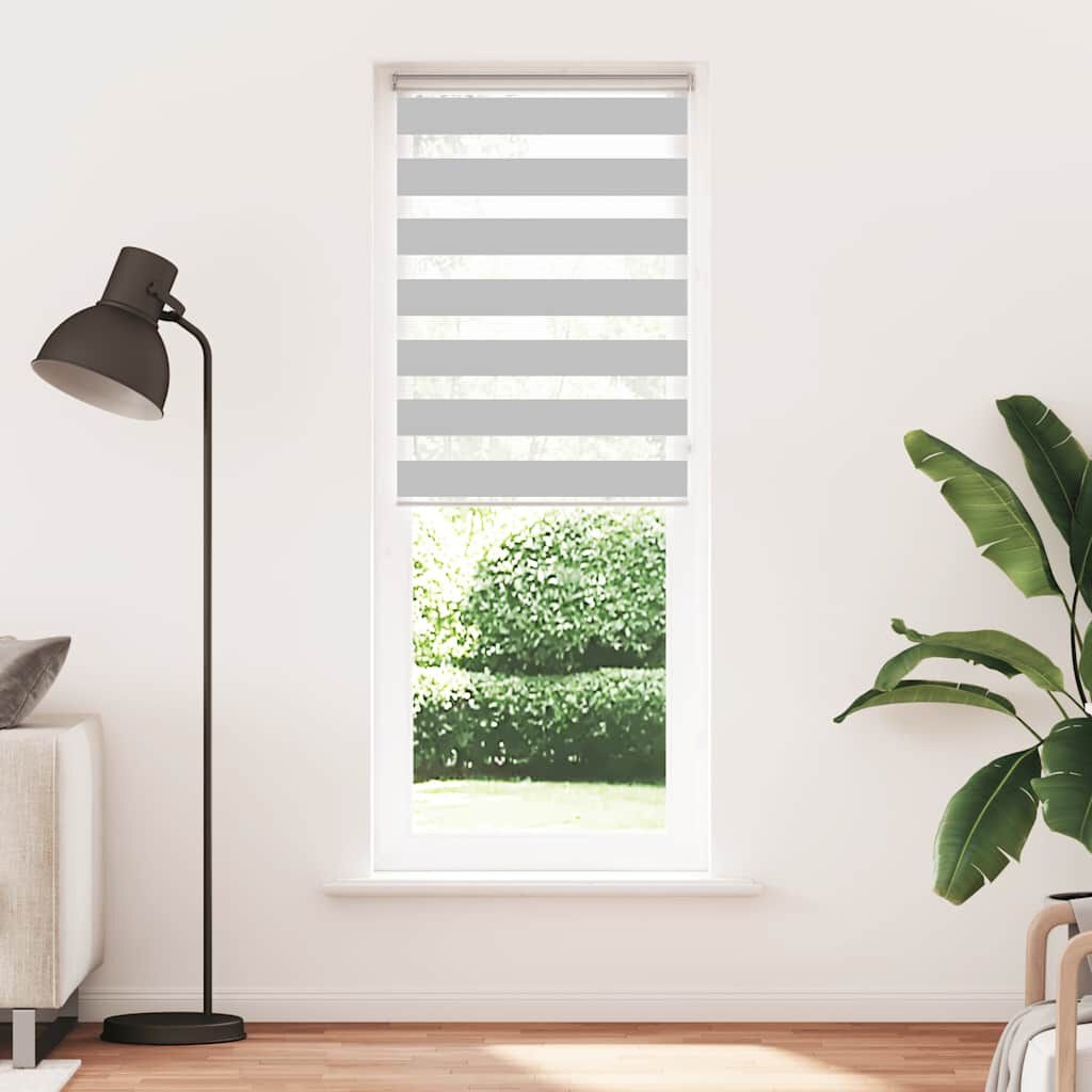 VidaXL Zebra rolgordijn 80x230 cm Lichtgrijs - 58% Korting!