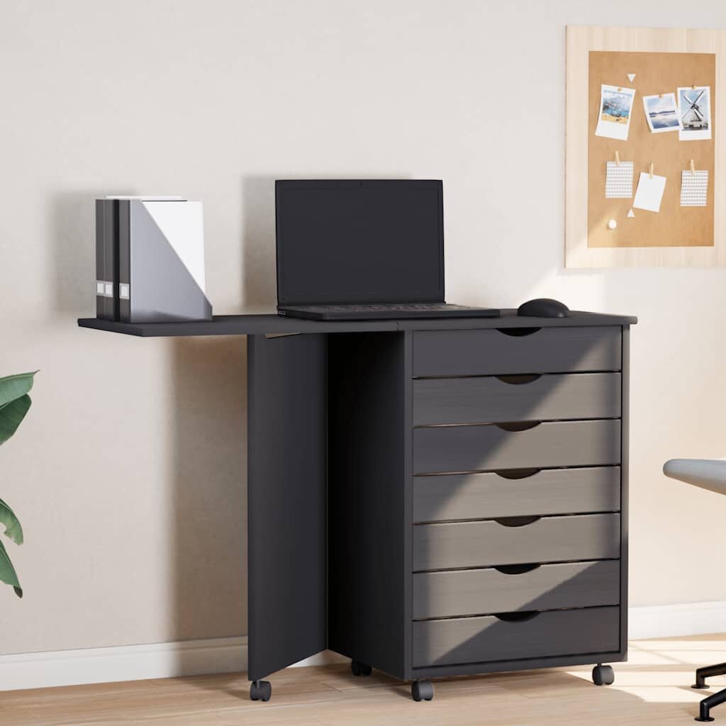 VidaXL Ladekast met Bureau MOSS - Verrijdbaar Grenenhout (54% Korting!)