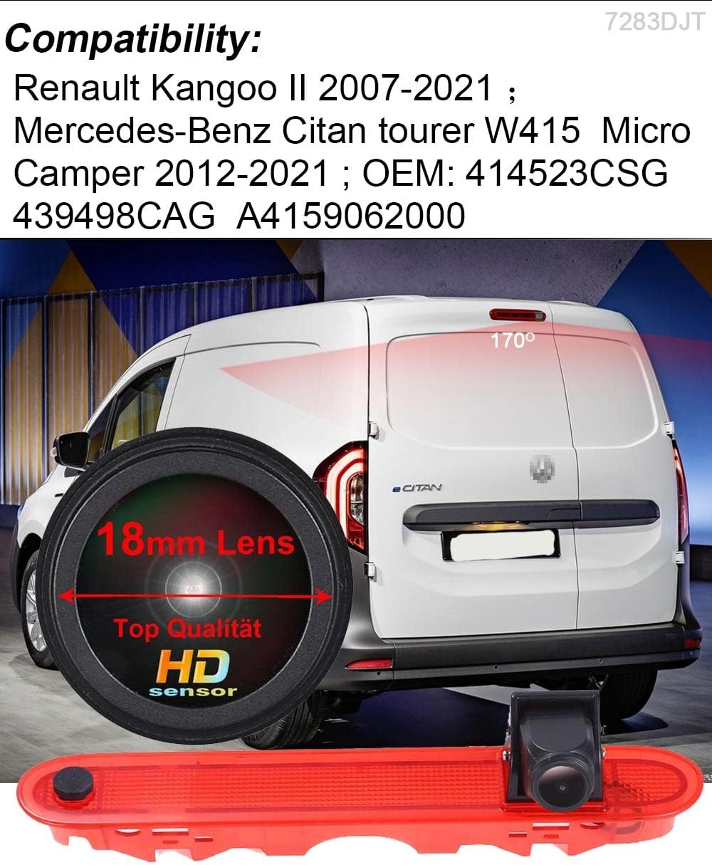 Achteruitrijcamera Remlicht Super HD 1280x720p - 58% Korting