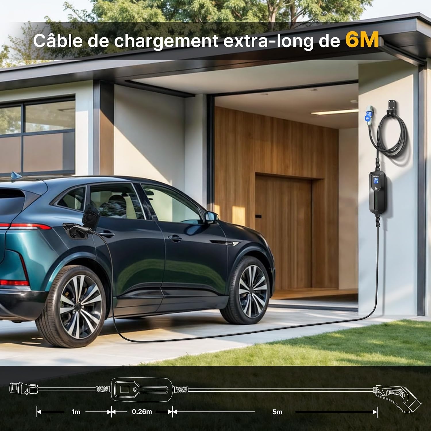 Draagbaar EV Laadstation Type 2 | CEE | 35% Korting