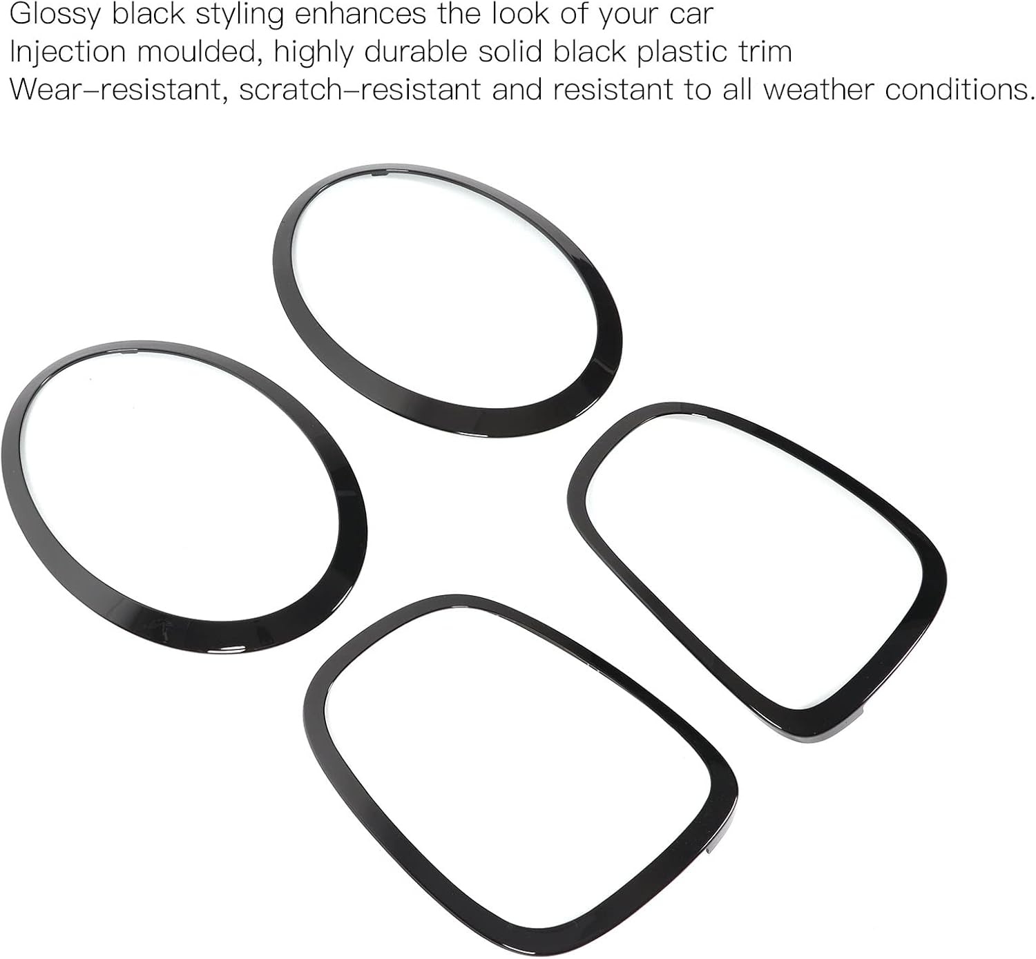 Glanzend Zwart Achterlicht & Koplamp Frame - Geschikt voor F55/F56/F57 (34% korting)