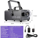 Mini Rookmachine 600W met Discobol & RGB LED - 29% Korting