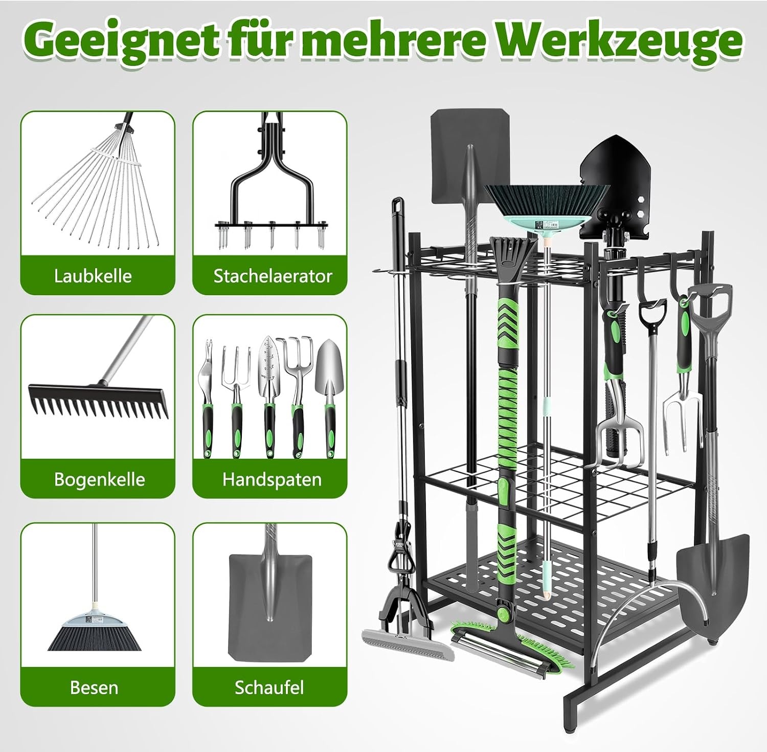 Staande Tuingereedschapshouder 35 Sleuven, 4+9 Haken | 28% Korting