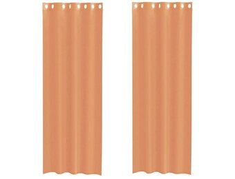 2x Gordijn Voile Terracotta (140x300cm) met Korting