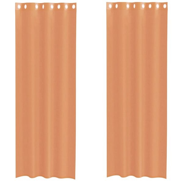 2x Gordijn Voile Terracotta (140x300cm) met Korting