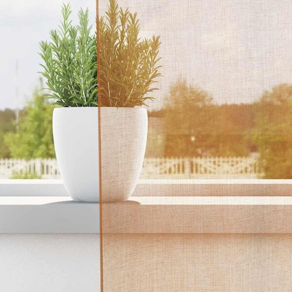 2x Gordijn Voile Terracotta (140x300cm) met Korting