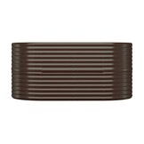 Verhoogde Plantenbak Staal 152x80x68 cm Bruin - 53% Korting!