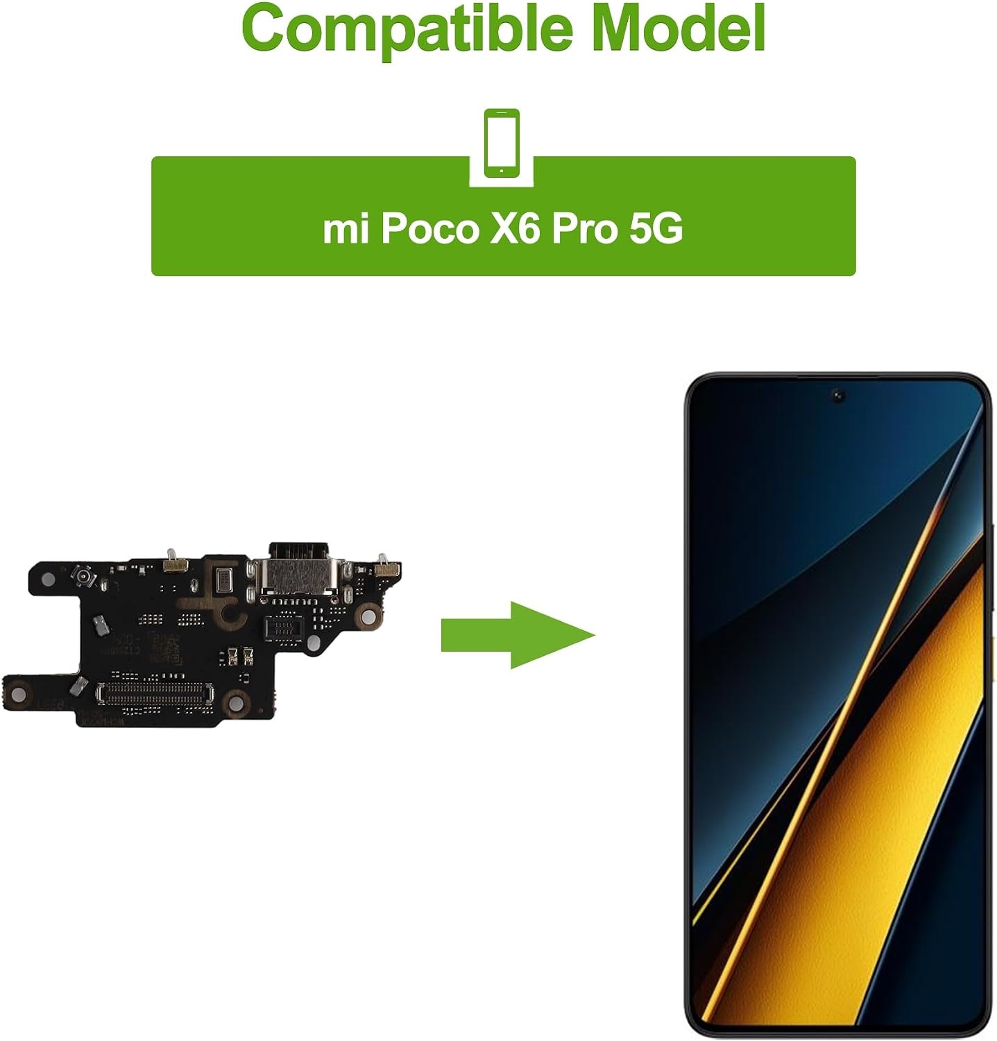 USB Flex Dock Connector Oplaadpoort Vervanging Xiaomi Poco X6 Pro 5G - 56% Korting