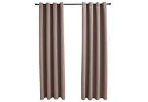 Verduisterende Gordijnen Taupe 140x175 cm - 2 Stuks (35% Korting!)