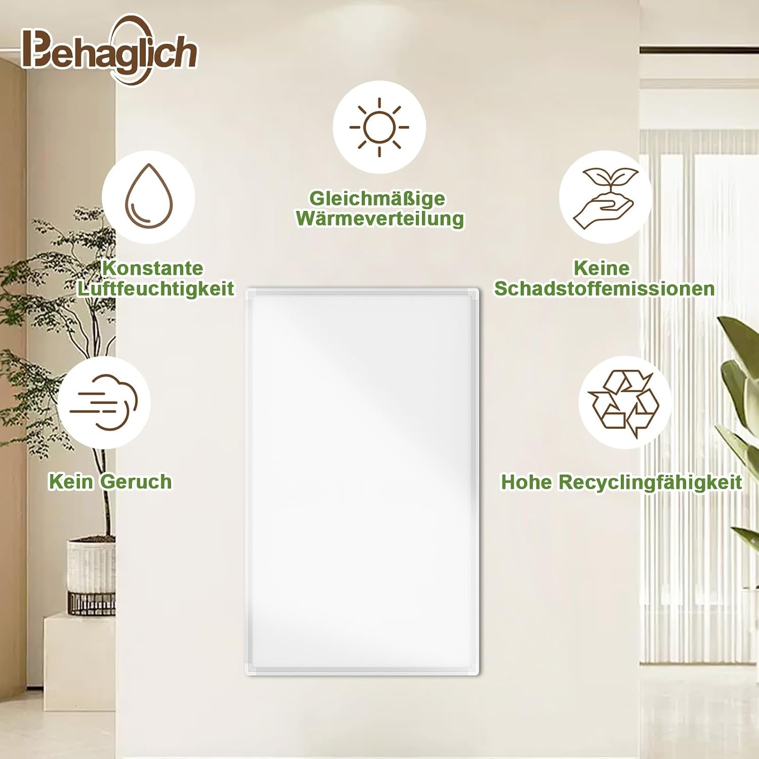 Infraroodpaneel Wit 180W - Efficiënte Warmte (1-3m²) - 29% Korting