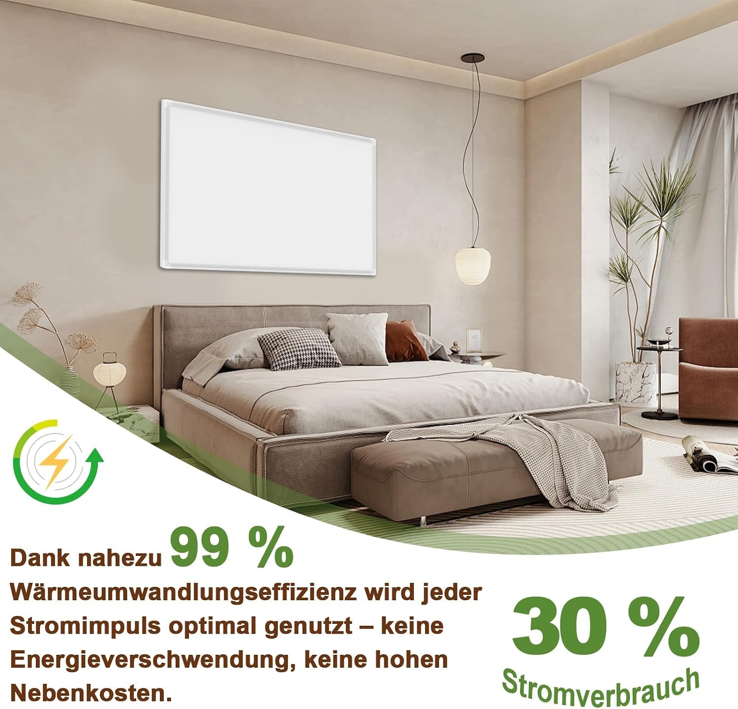Infraroodpaneel Wit 180W - Efficiënte Warmte (1-3m²) - 29% Korting