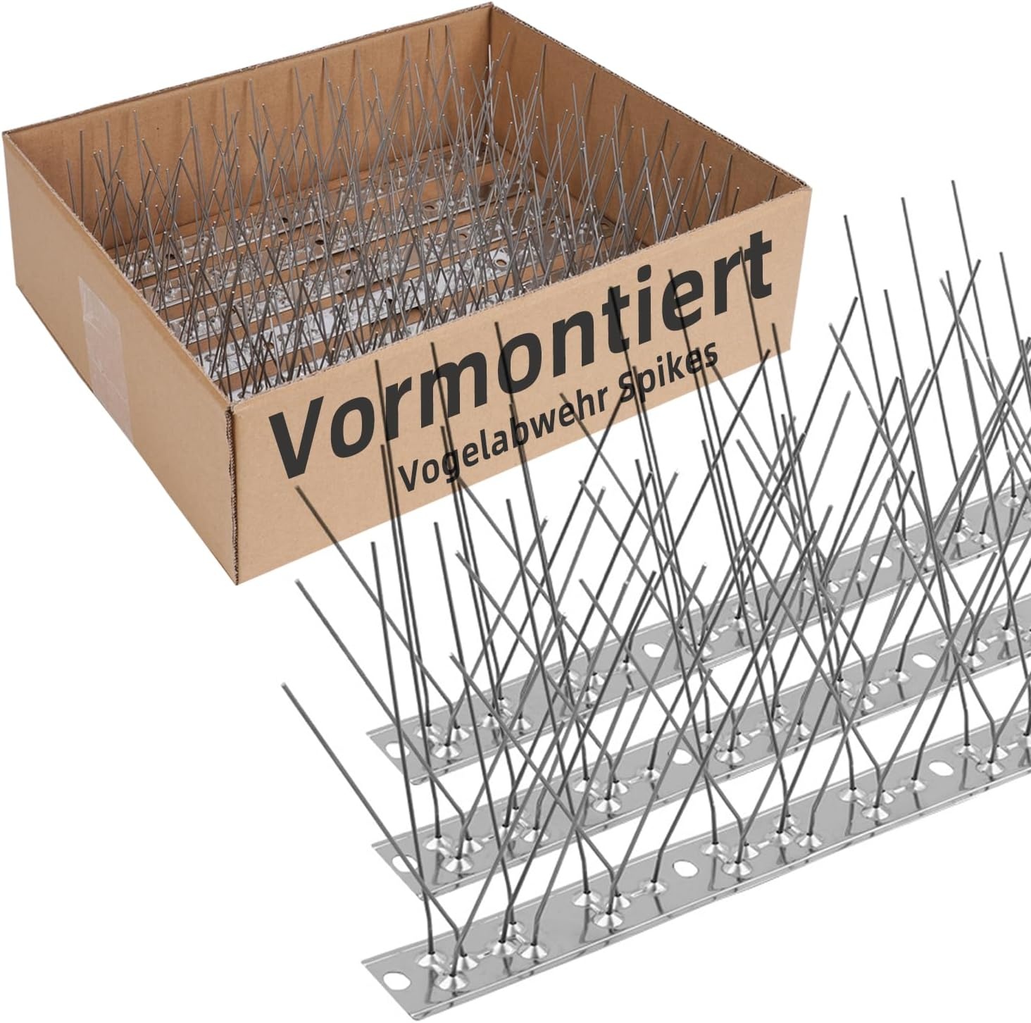 Vogelwering Spikes RVS - 10,56m - Diervriendelijk & Voorgemonteerd - 29% Korting
