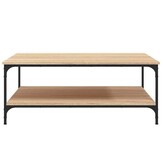 Salontafel Bewerkt Hout 100x100x40 cm Sonoma Eiken - 29% Korting