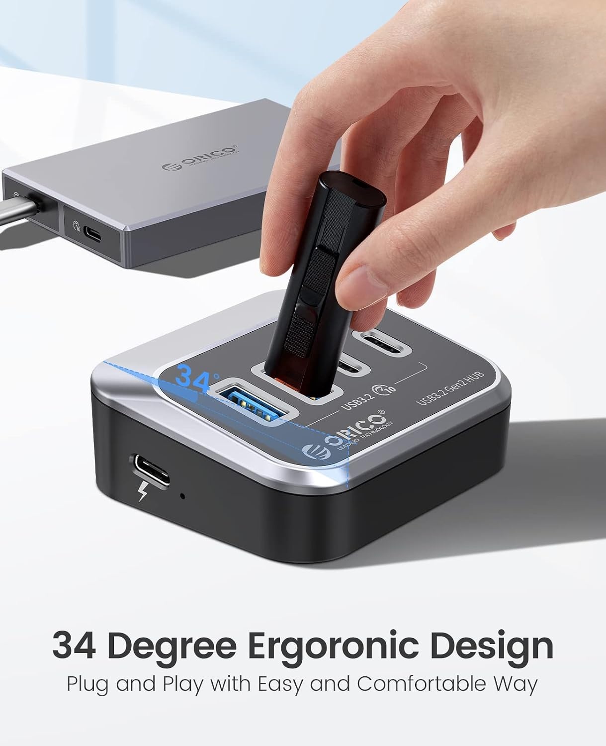 USB Hub 10Gbps met 4 Poorten (2x USB-C, 2x USB-A) - 59% Korting