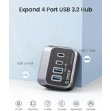 USB Hub 10Gbps met 4 Poorten (2x USB-C, 2x USB-A) - 59% Korting
