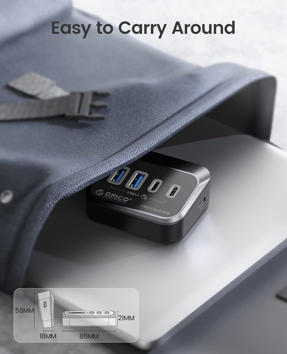 USB Hub 10Gbps met 4 Poorten (2x USB-C, 2x USB-A) - 59% Korting