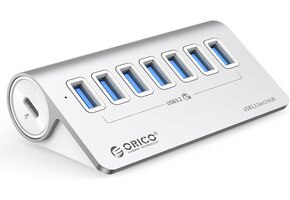 7-in-1 USB Hub | 10Gbps | Aluminium | 1m Kabel | 46% Korting