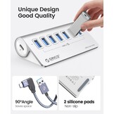 7-in-1 USB Hub 10Gbps - Aluminium - 1m Kabel - 34% Korting