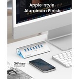 7-in-1 USB Hub 10Gbps - Aluminium - 1m Kabel - 34% Korting