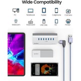 7-in-1 USB Hub 10Gbps - Aluminium - 1m Kabel - 34% Korting