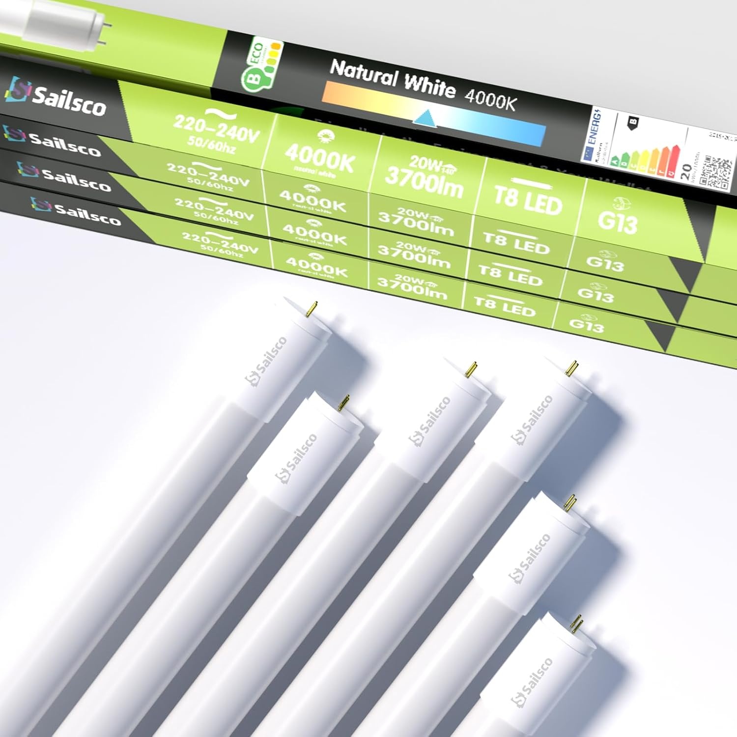 LED TL-buis T8 150cm 20W 4000K Neutraal Wit - Set van 6 (60% korting)