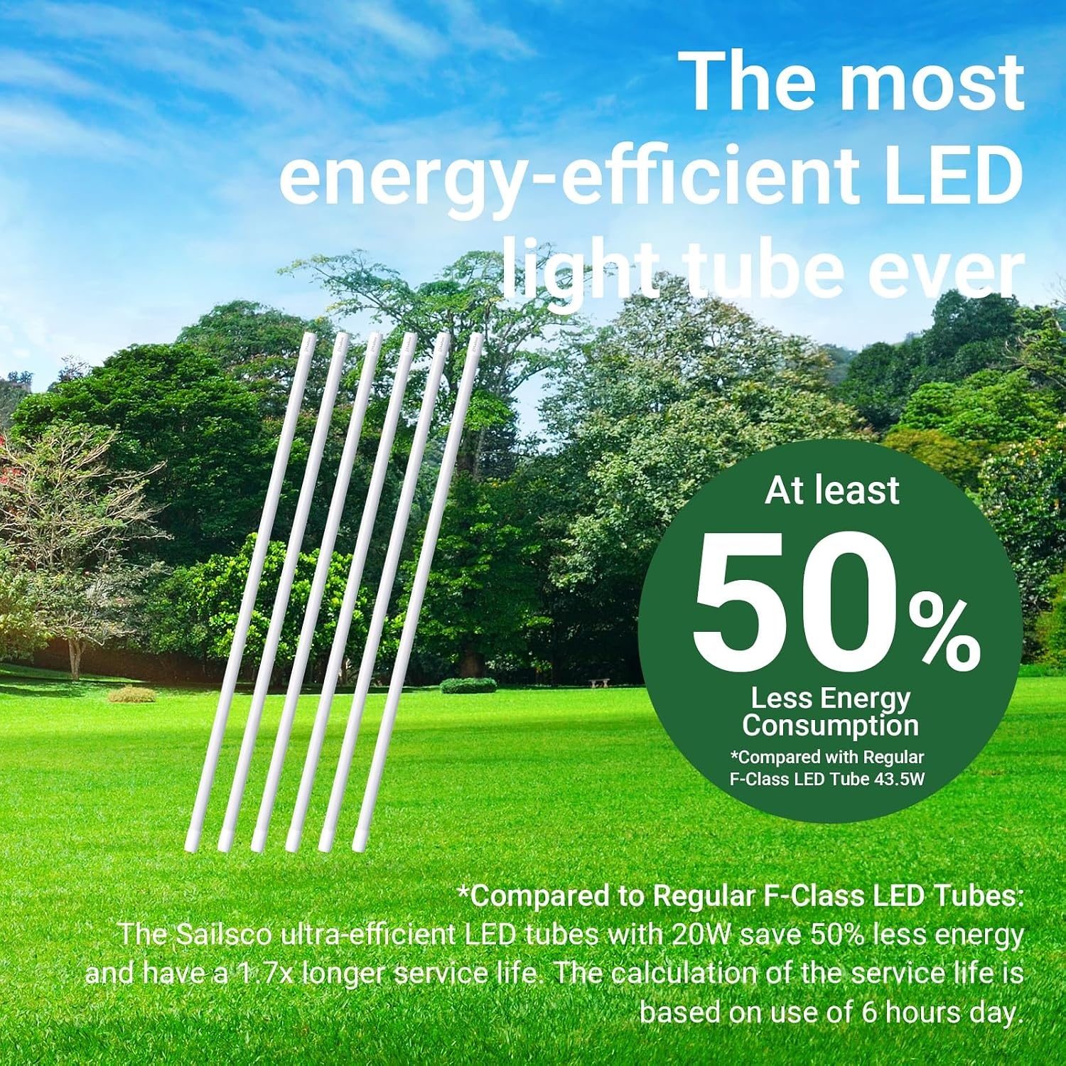 LED TL-buis T8 150cm 20W 4000K Neutraal Wit - Set van 6 (60% korting)